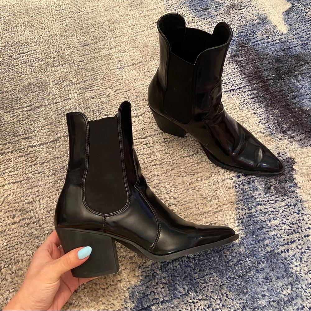 Zara Pointed Heeled Cowboy Boots 🖤